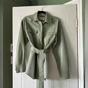 Aritzia Babaton Faux Leather Shirt Jacket